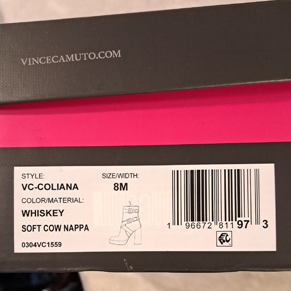 Vince Camuto Brown Heeled Boots with Buckle Detail - Picture 3 of 10